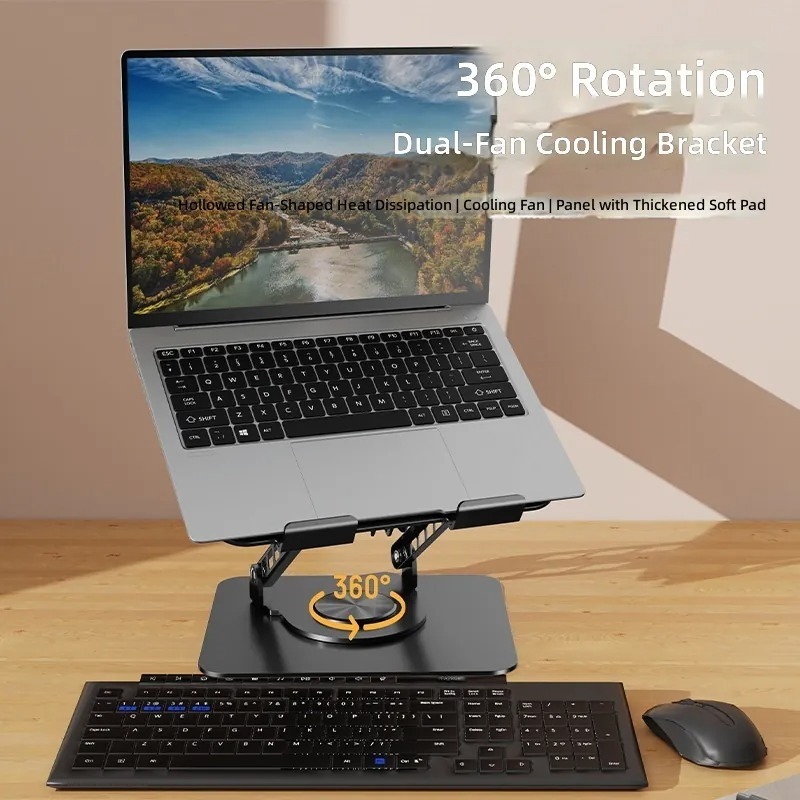 360 Degree Rotating Carbon Ste - Cooling Stand Tablet avaliação e preço