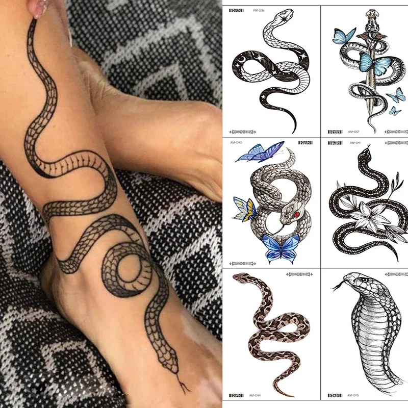 Women Snake Temporary Tattoos  - Hotwav Tablet Accessories avaliação e preço