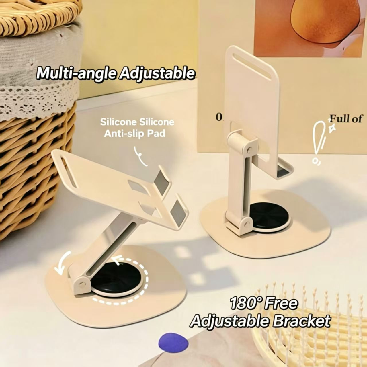 Cream Style Carbon Steel Porta - Tablet Stand Adjustable avaliação e preço