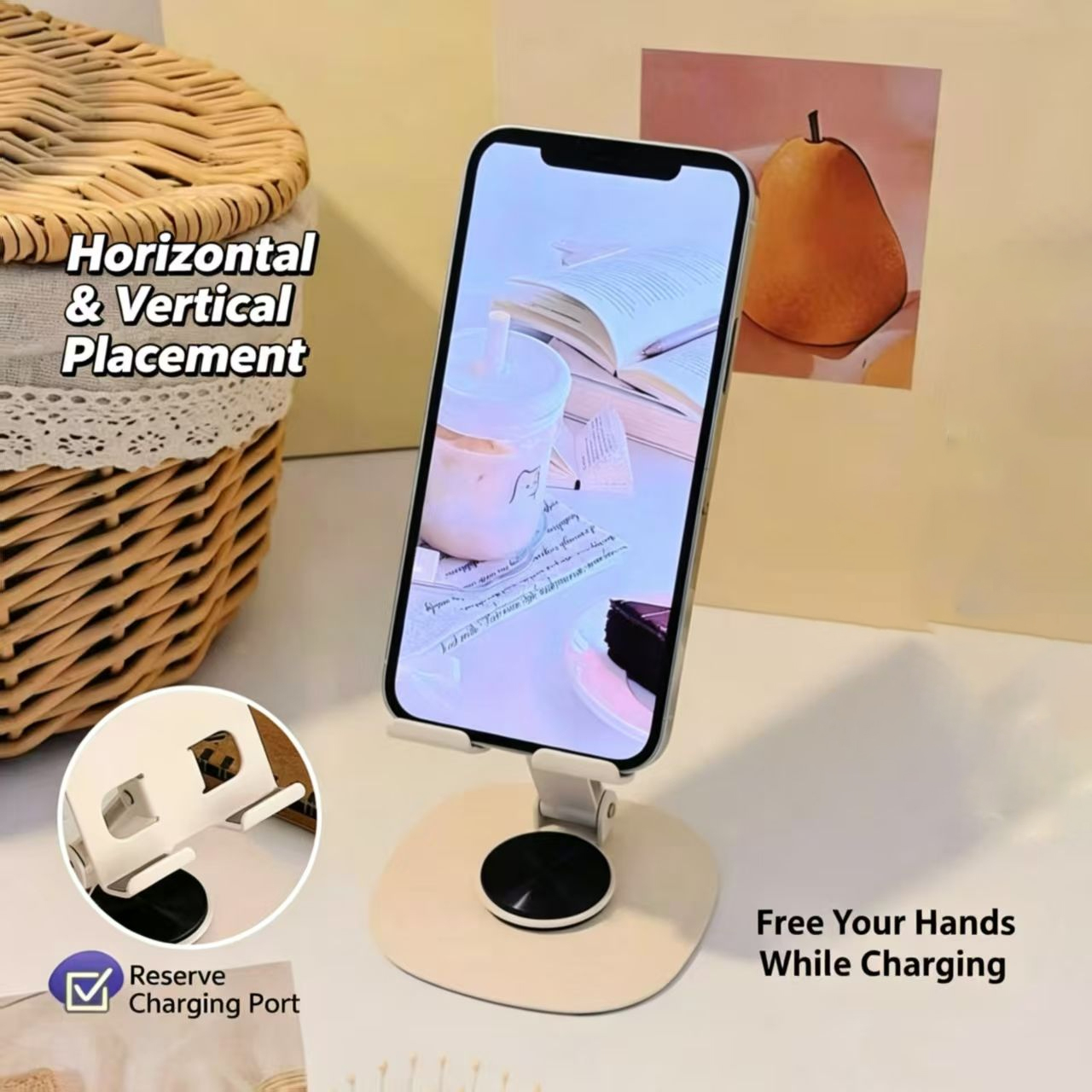 Cream Style Carbon Steel Porta - Tablet Stand Adjustable avaliação e preço