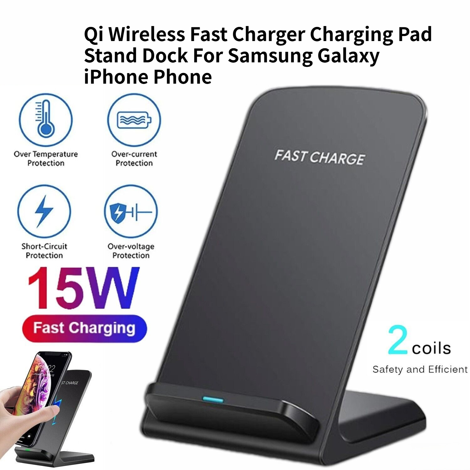 Qi Wireless Fast Charger Charg - Wireless Charging Pad avaliação e preço