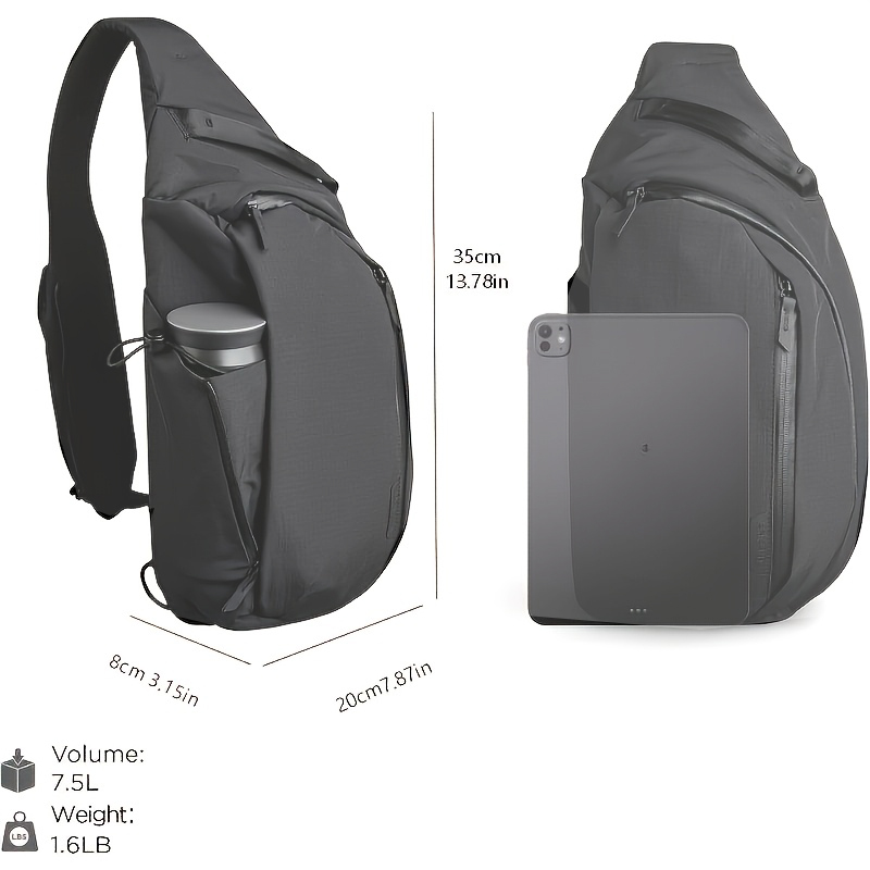 Right Shoulder Chest bag  7.5L - Tablet Shoulder Bag avaliação e preço