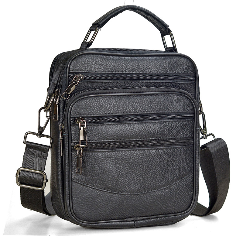 Fashion Men Genuine Leather Ha - Tablet Shoulder Bag avaliação e preço