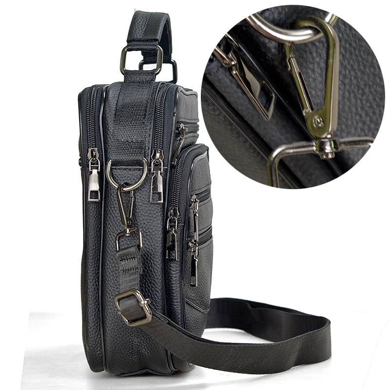 Fashion Men Genuine Leather Ha - Tablet Shoulder Bag avaliação e preço