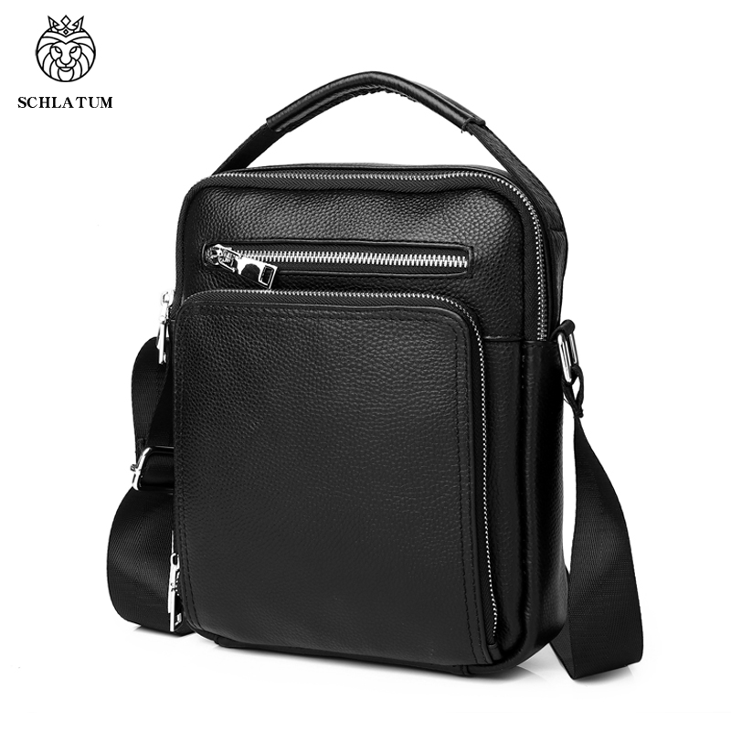SCHLATUM Genuine Leather Men C - Tablet Shoulder Bag avaliação e preço