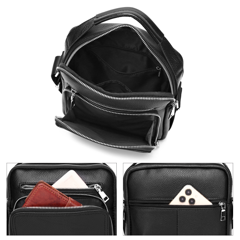 SCHLATUM Genuine Leather Men C - Tablet Shoulder Bag avaliação e preço