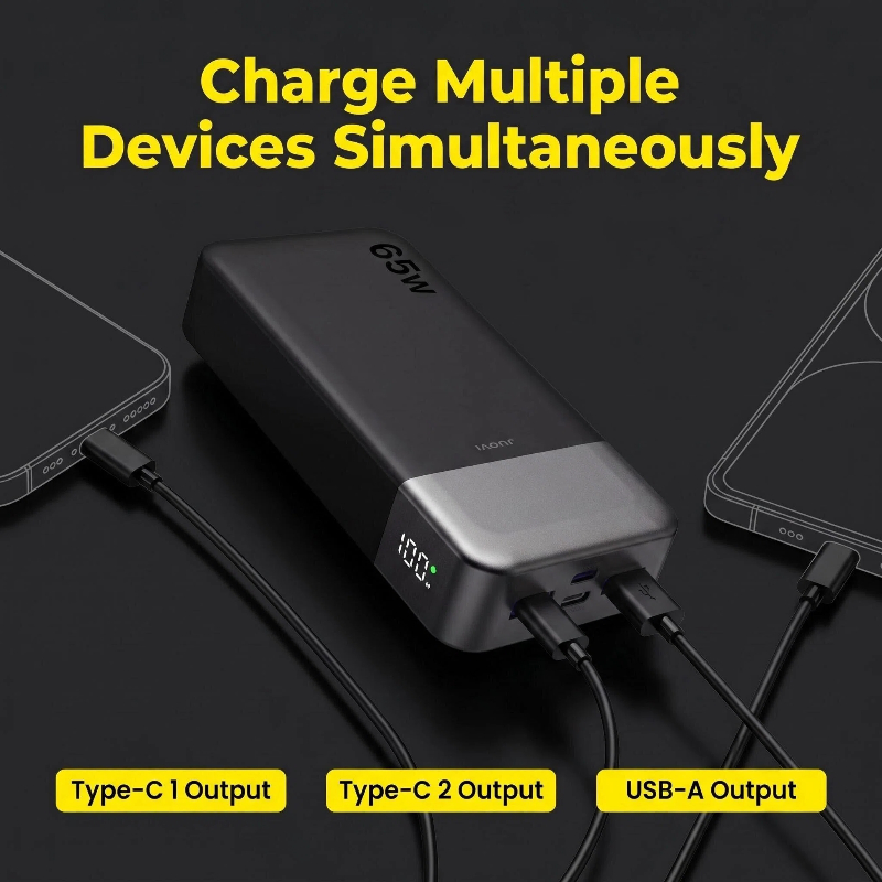 JUOVI 20000mAh Power Bank 65W  - Iphone Tablet Accessories avaliação e preço
