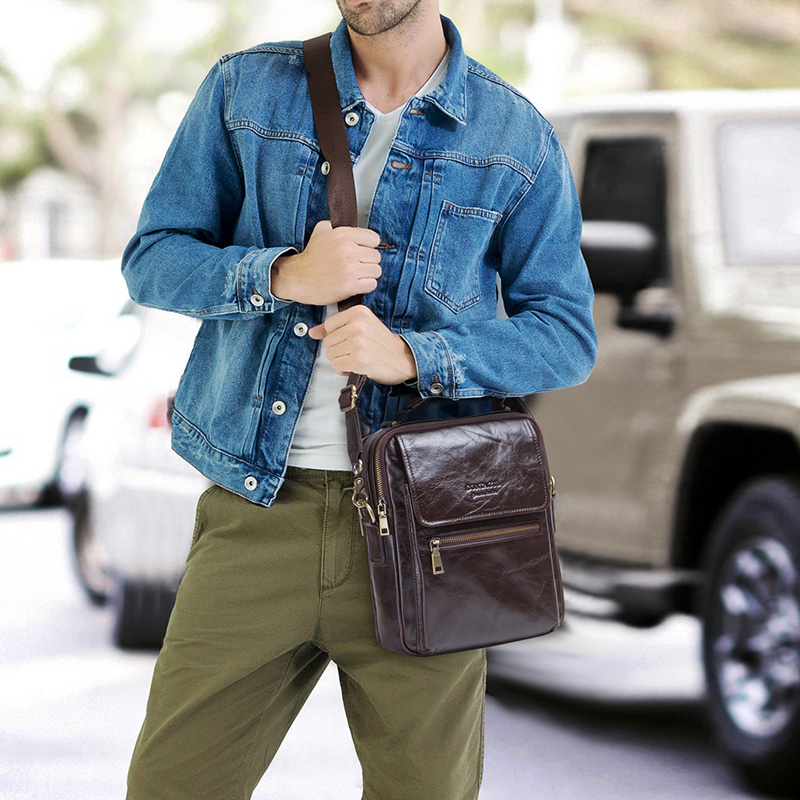 CONTACT'S new genuine leather  - Tablet Shoulder Bag avaliação e preço