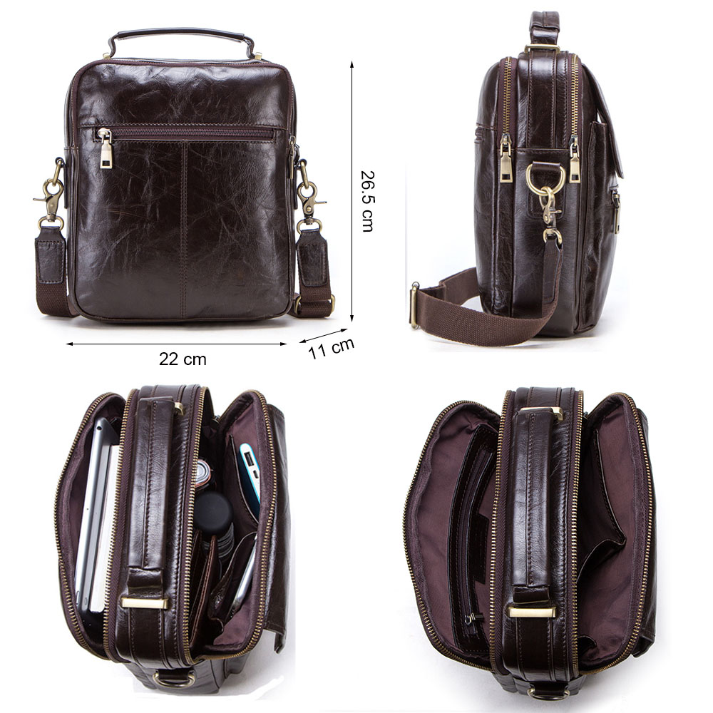 CONTACT'S new genuine leather  - Tablet Shoulder Bag avaliação e preço