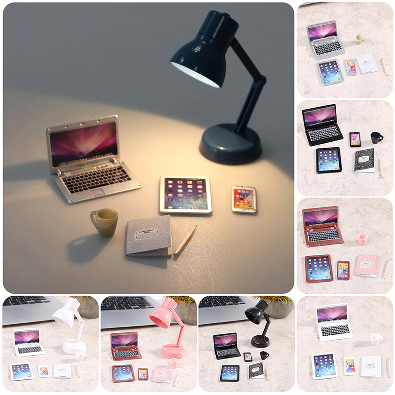 6/7Pcs/Set 1:12 Dollhouse Mini - Tablet Accessories For Kids avaliação e preço